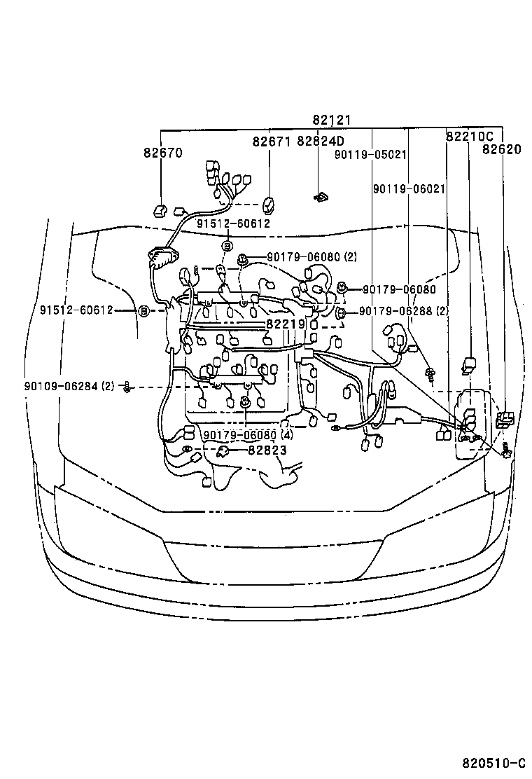 82121-07041 WIRE, ENGINE product image