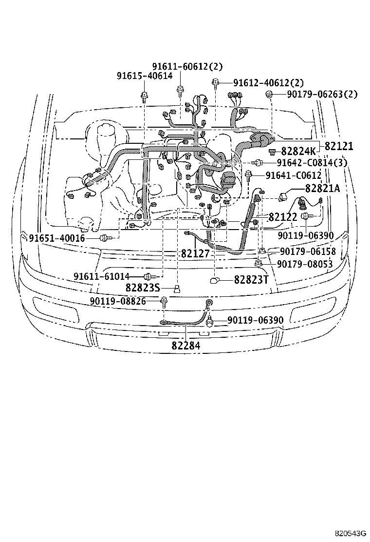 82151-35100 WIRE, FRONT DOOR, RH product image
