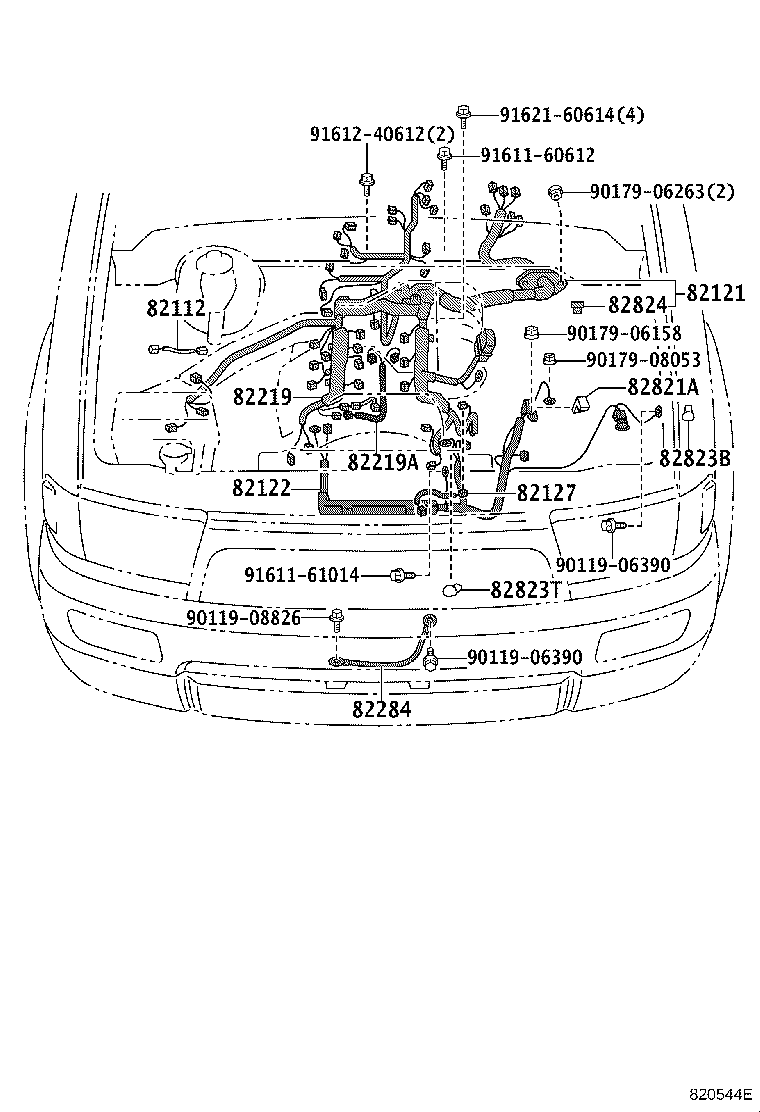 82151-35100 WIRE, FRONT DOOR, RH product image
