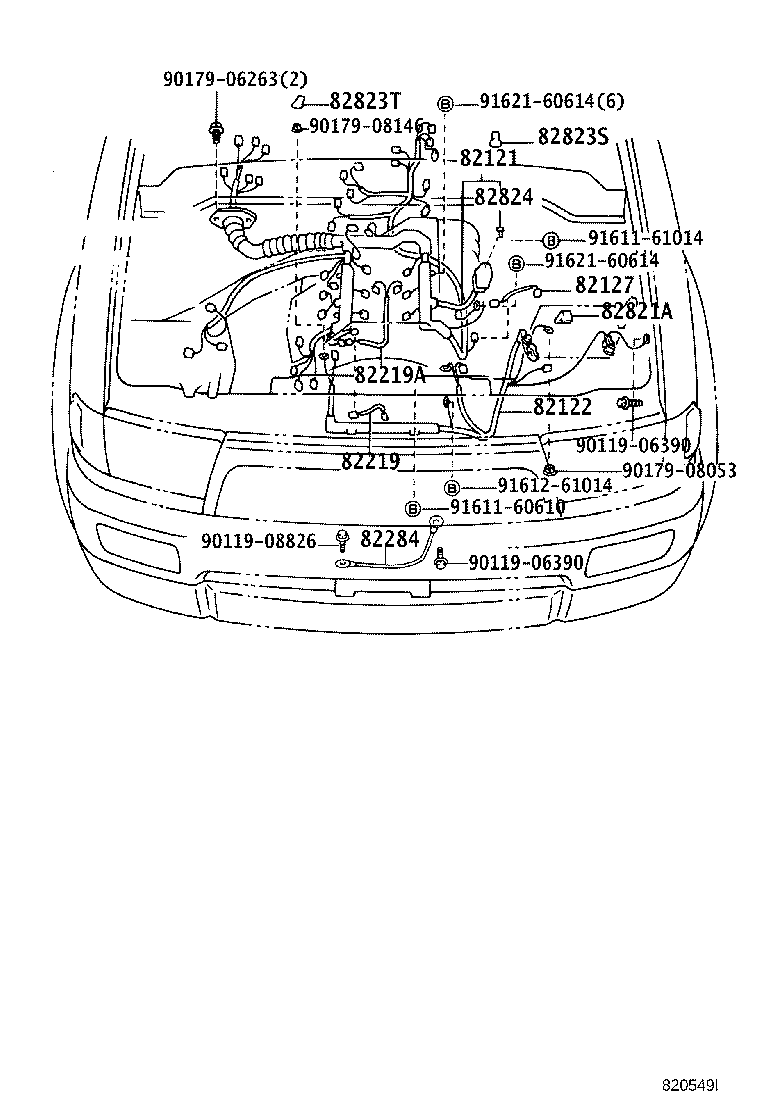 82151-35310 WIRE, FRONT DOOR, RH product image