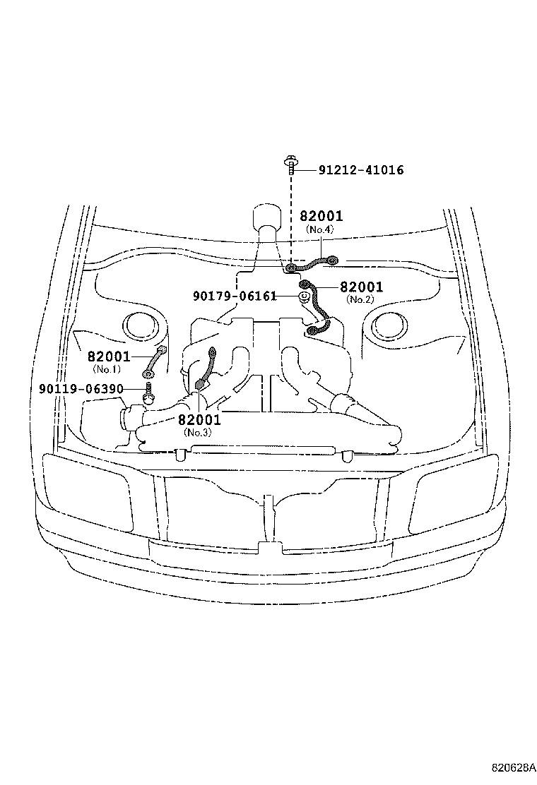 82153-40112 WIRE, REAR DOOR, NO.1 product image