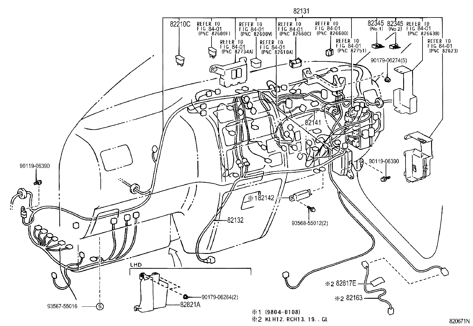82122-26460 WIRE, ENGINE, NO.2 product image