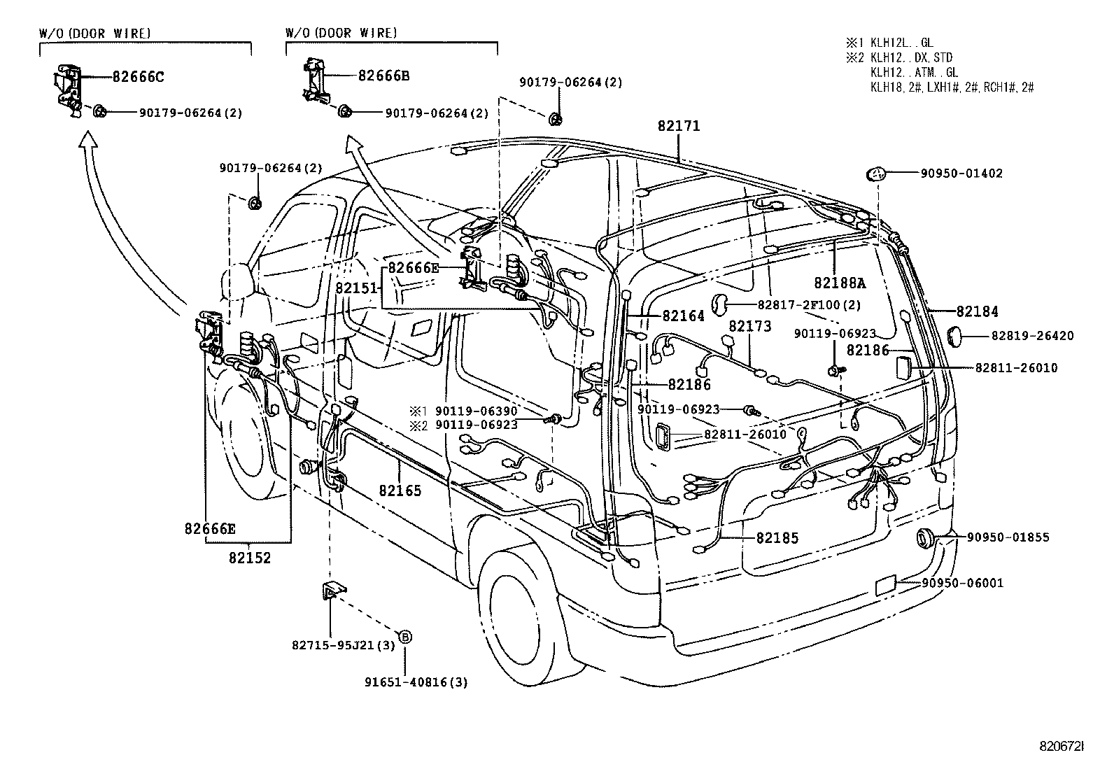 82122-26460 WIRE, ENGINE, NO.2 product image