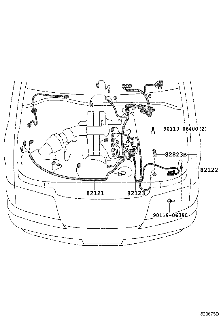 82124-30170 WIRE, ENGINE, NO.4 product image