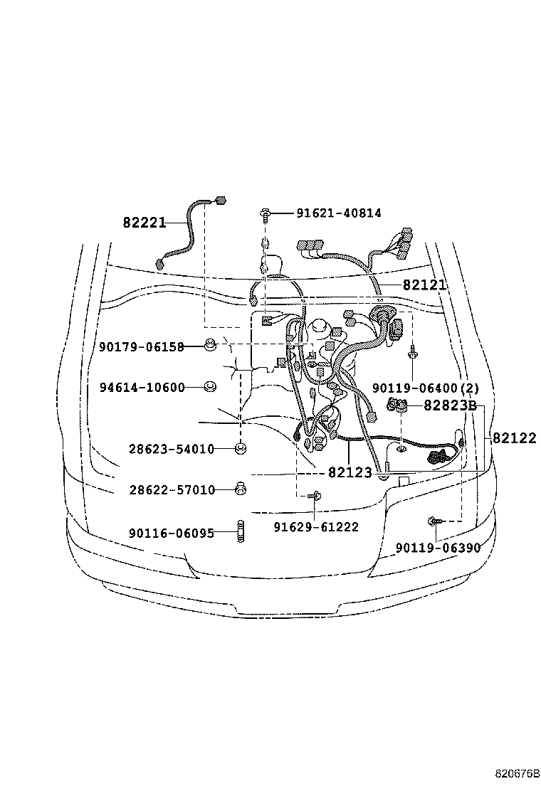 82124-30170 WIRE, ENGINE, NO.4 product image