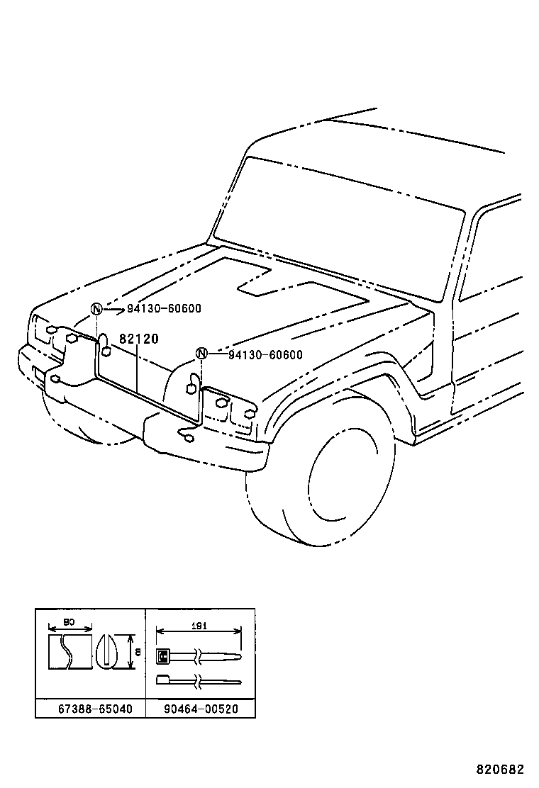 82025-65050 WIRING SUB-ASSY, FRONT SIDE product image