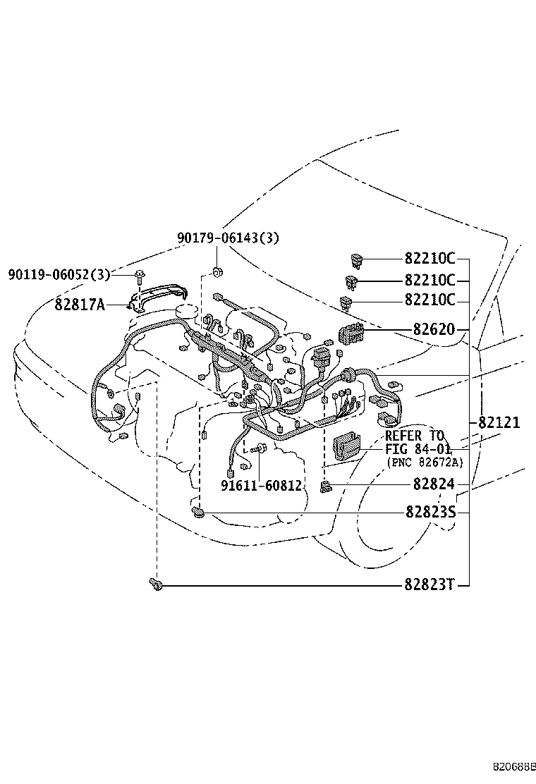 82121-13362 WIRE, ENGINE product image