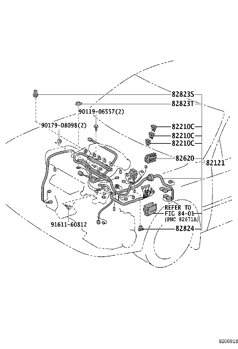 82121-13362 WIRE, ENGINE product image