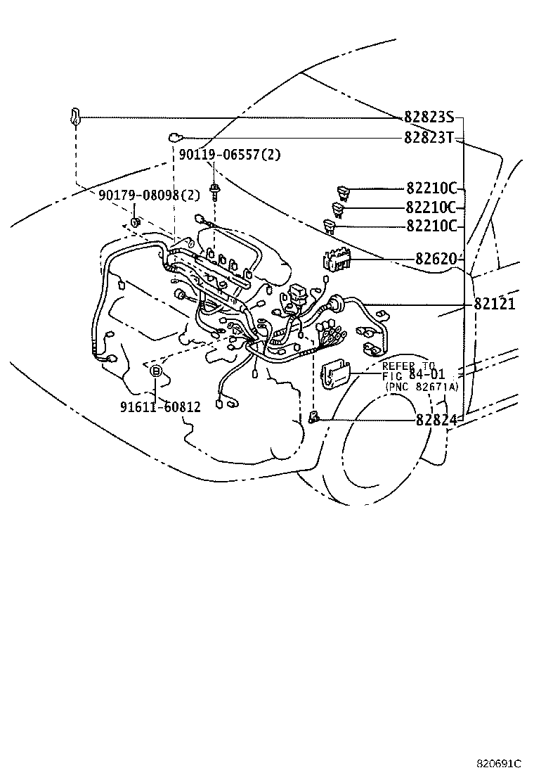 82152-1A032 WIRE, FRONT DOOR, LH product image