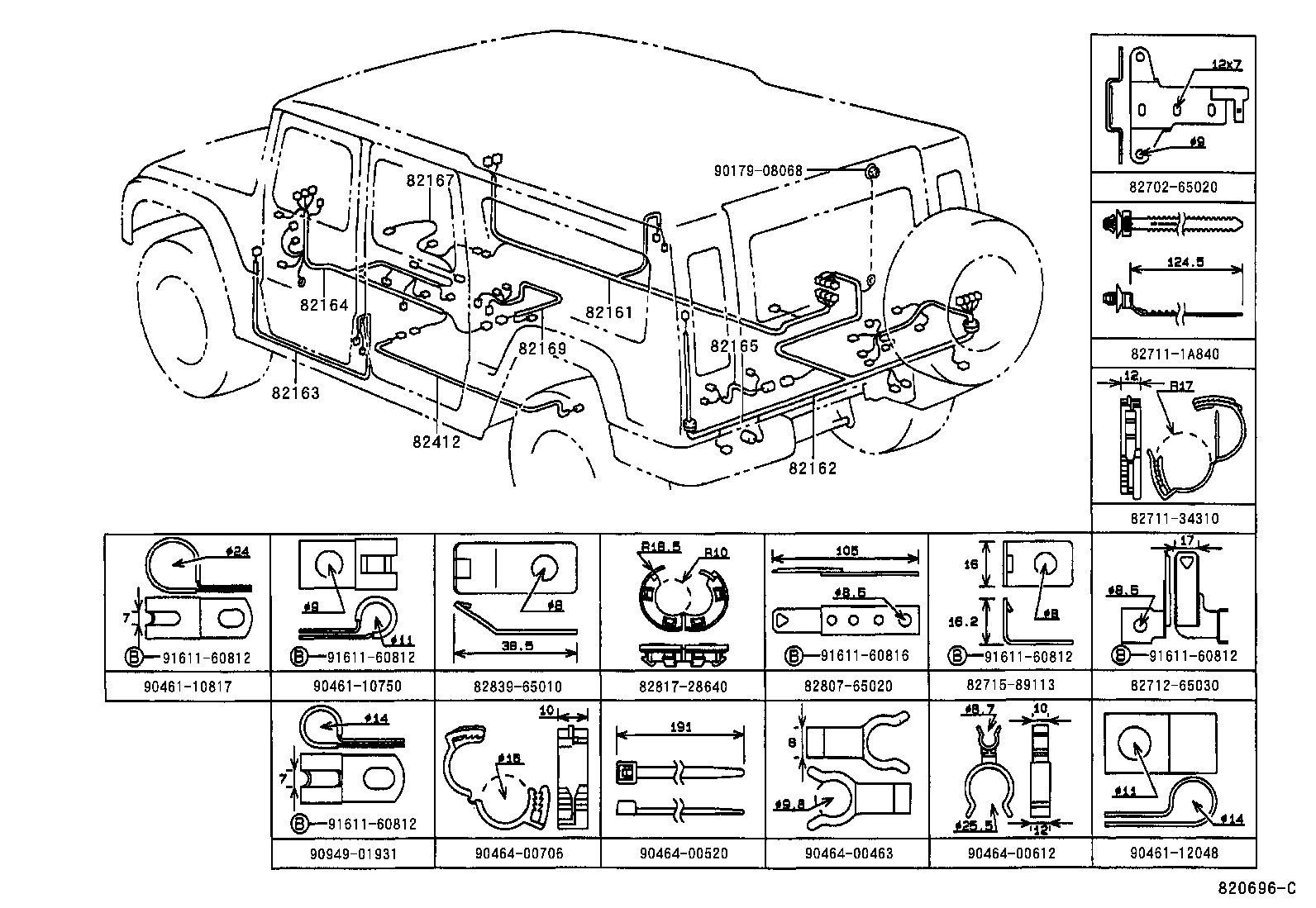 82025-65050 WIRING SUB-ASSY, FRONT SIDE product image