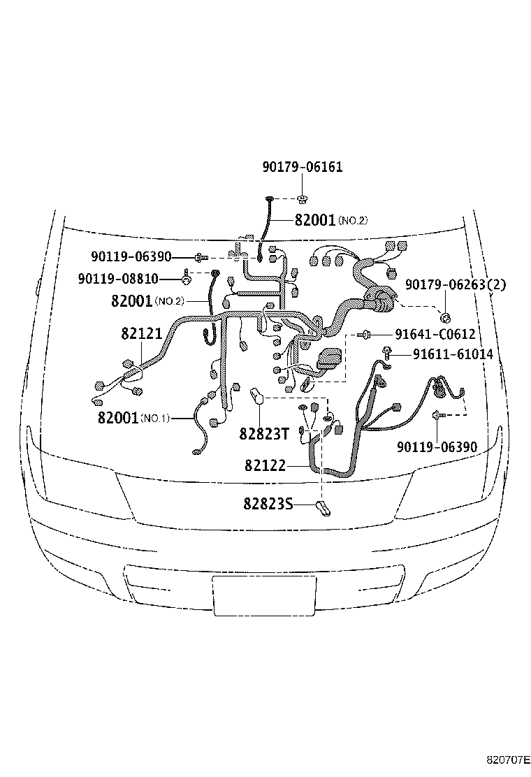 82166-60010 WIRE, CONSOLE BOX product image