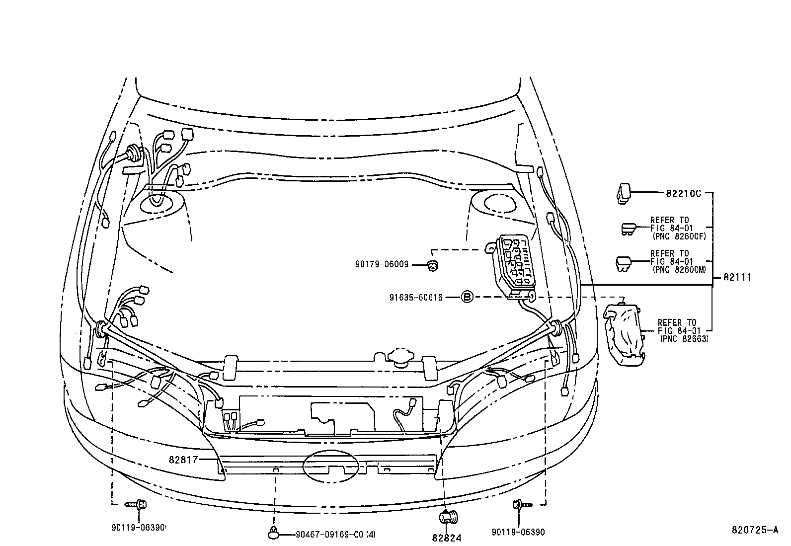 82151-16520 WIRE, FRONT DOOR, RH product image