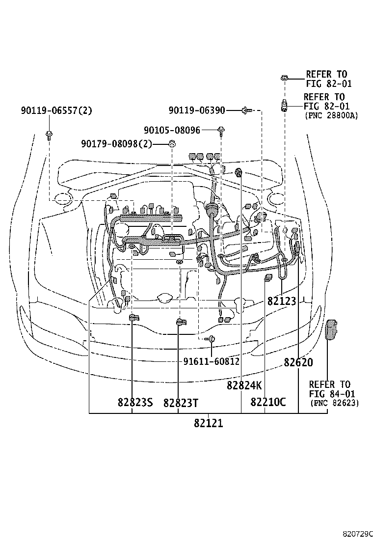 82121-1L321 WIRE, ENGINE product image