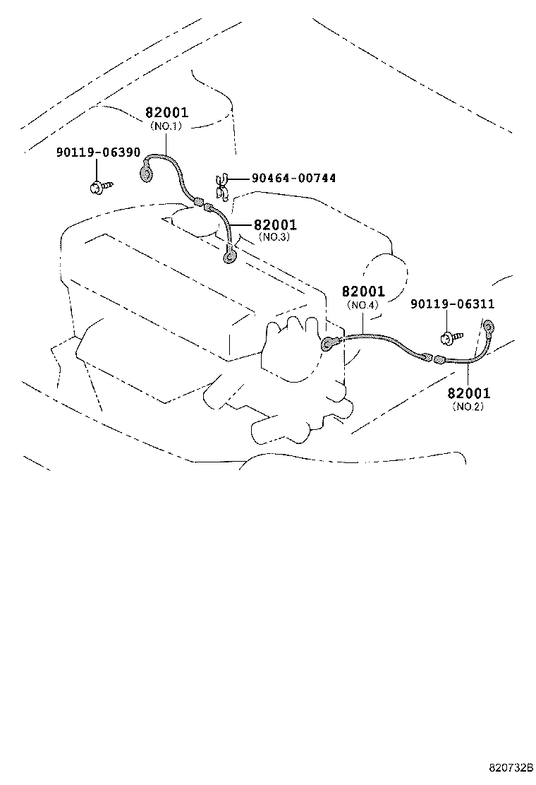 82121-1L321 WIRE, ENGINE product image