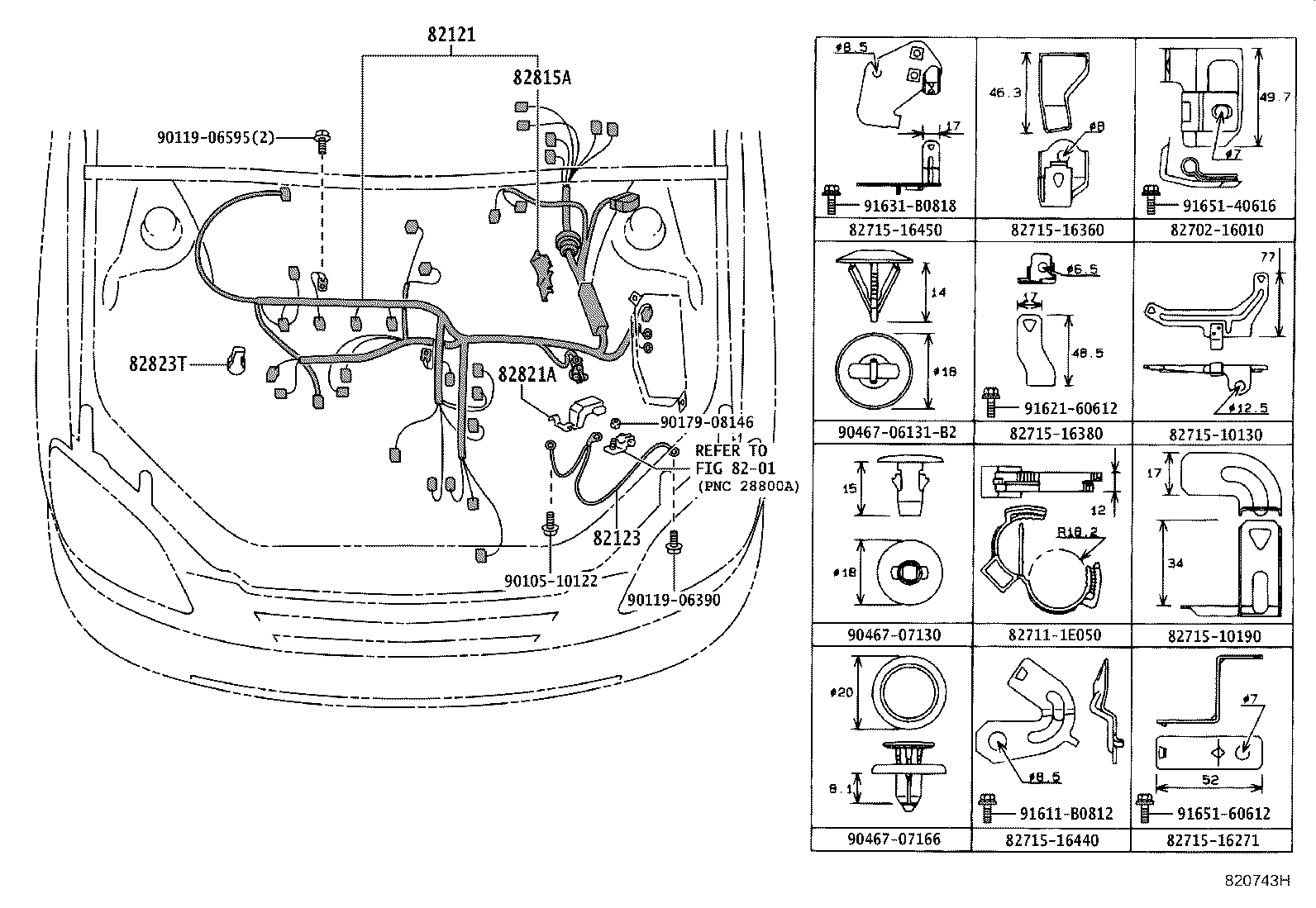 82123-46010 WIRE, ENGINE, NO.3 product image
