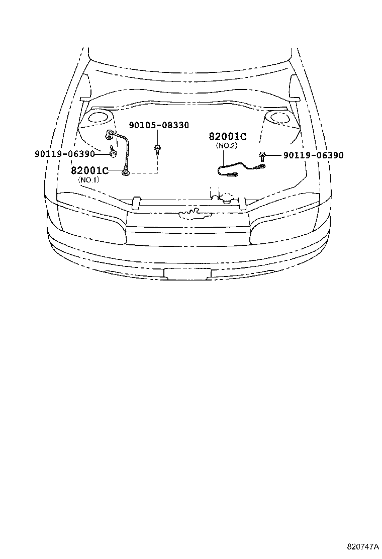 82123-46010 WIRE, ENGINE, NO.3 product image