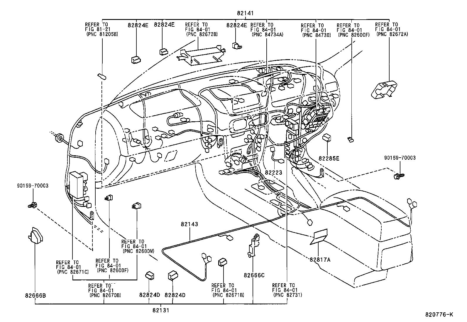 82817-1A690 PROTECTOR, WIRING HARNESS, NO.2 product image