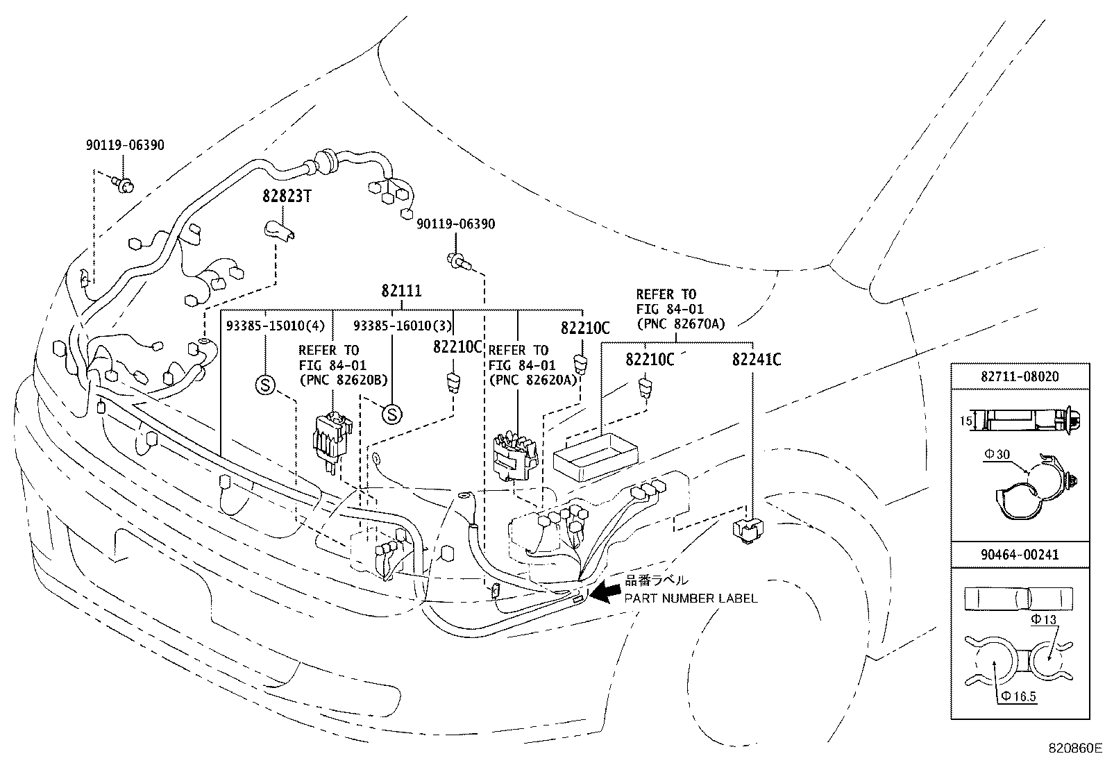 Toyota 82161-08090 WIRE, FLOOR
