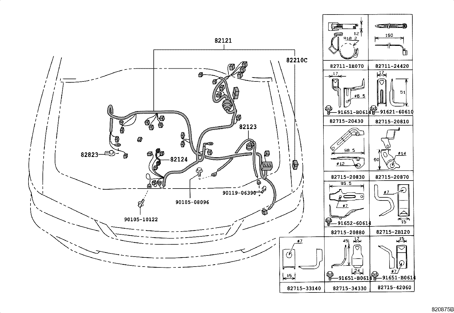 82817-2D320 PROTECTOR, WIRING HARNESS, NO.2 product image