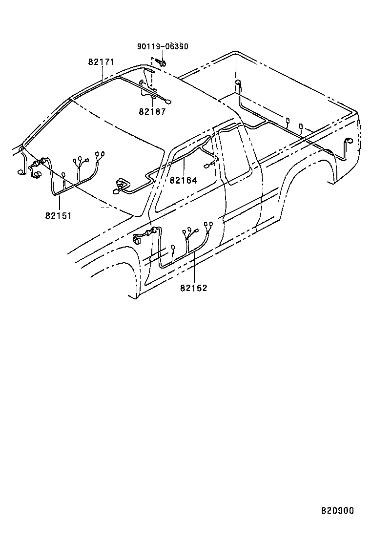 82122-89145 WIRE, ENGINE, NO.2 product image