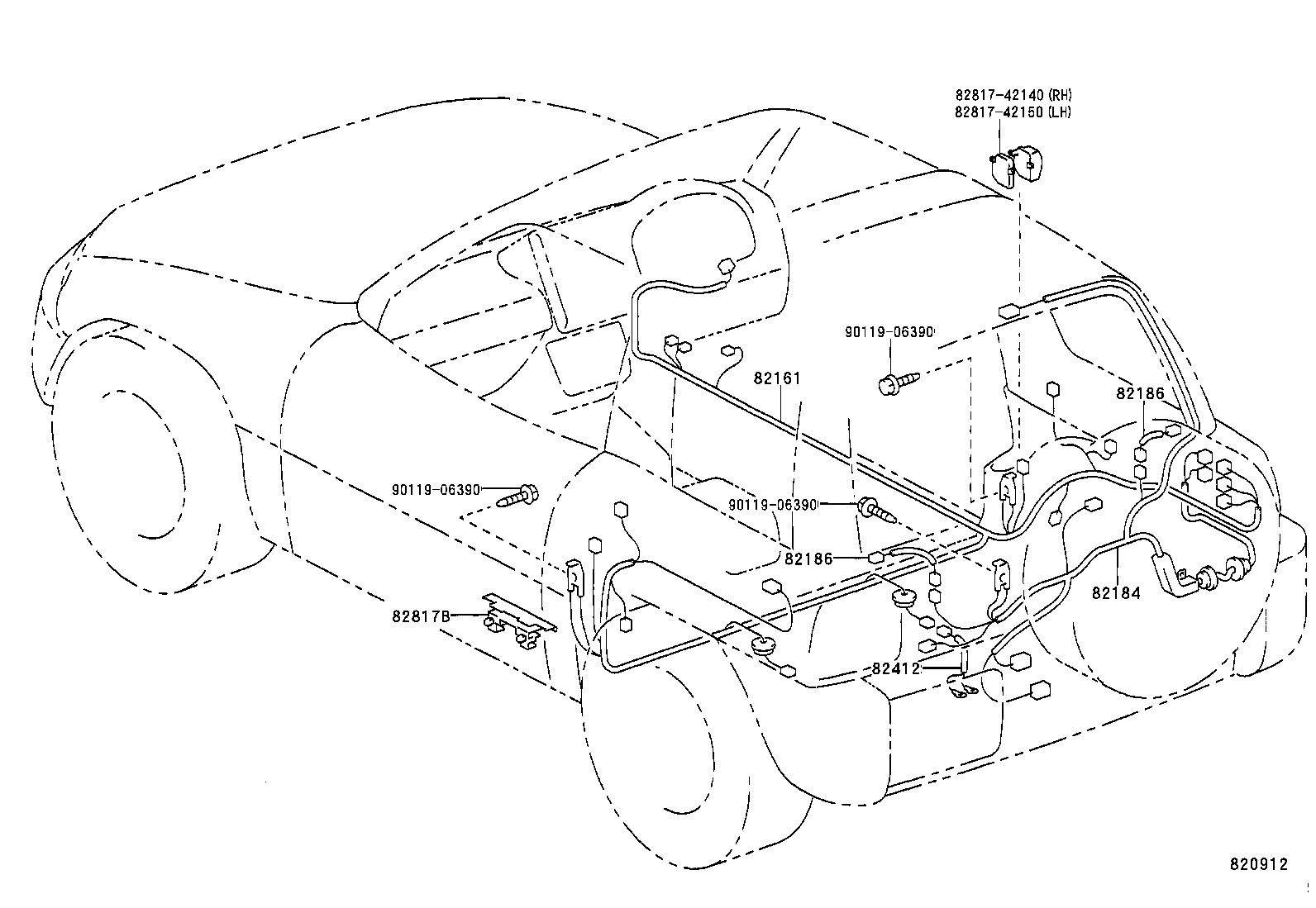 82817-42100 PROTECTOR, WIRING HARNESS, NO.2 product image