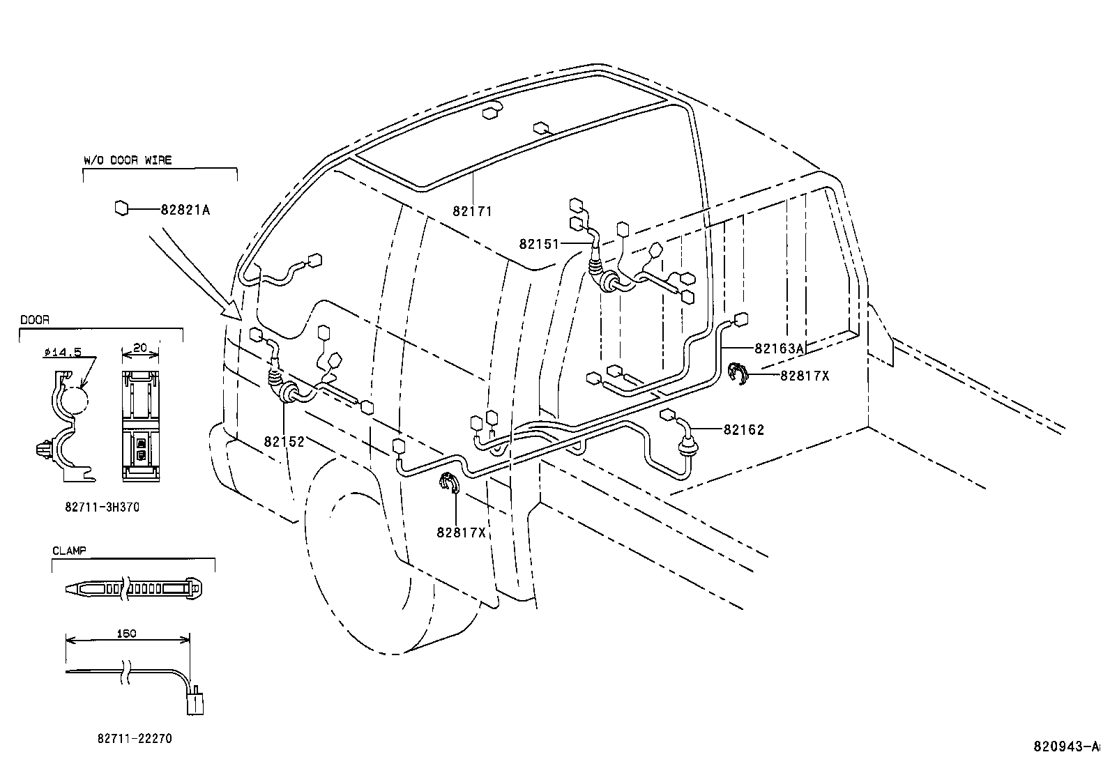 82060-26014 WIRE ASSY, ENGINE, NO.2 product image