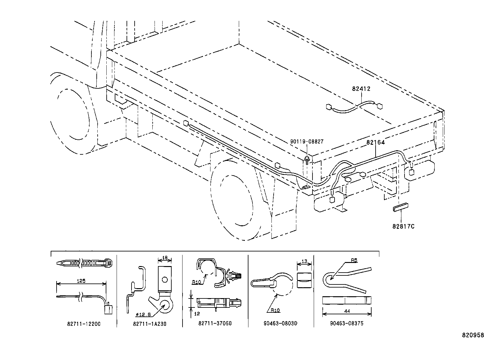 82142-37050 WIRE, INSTRUMENT PANEL, NO.2 product image