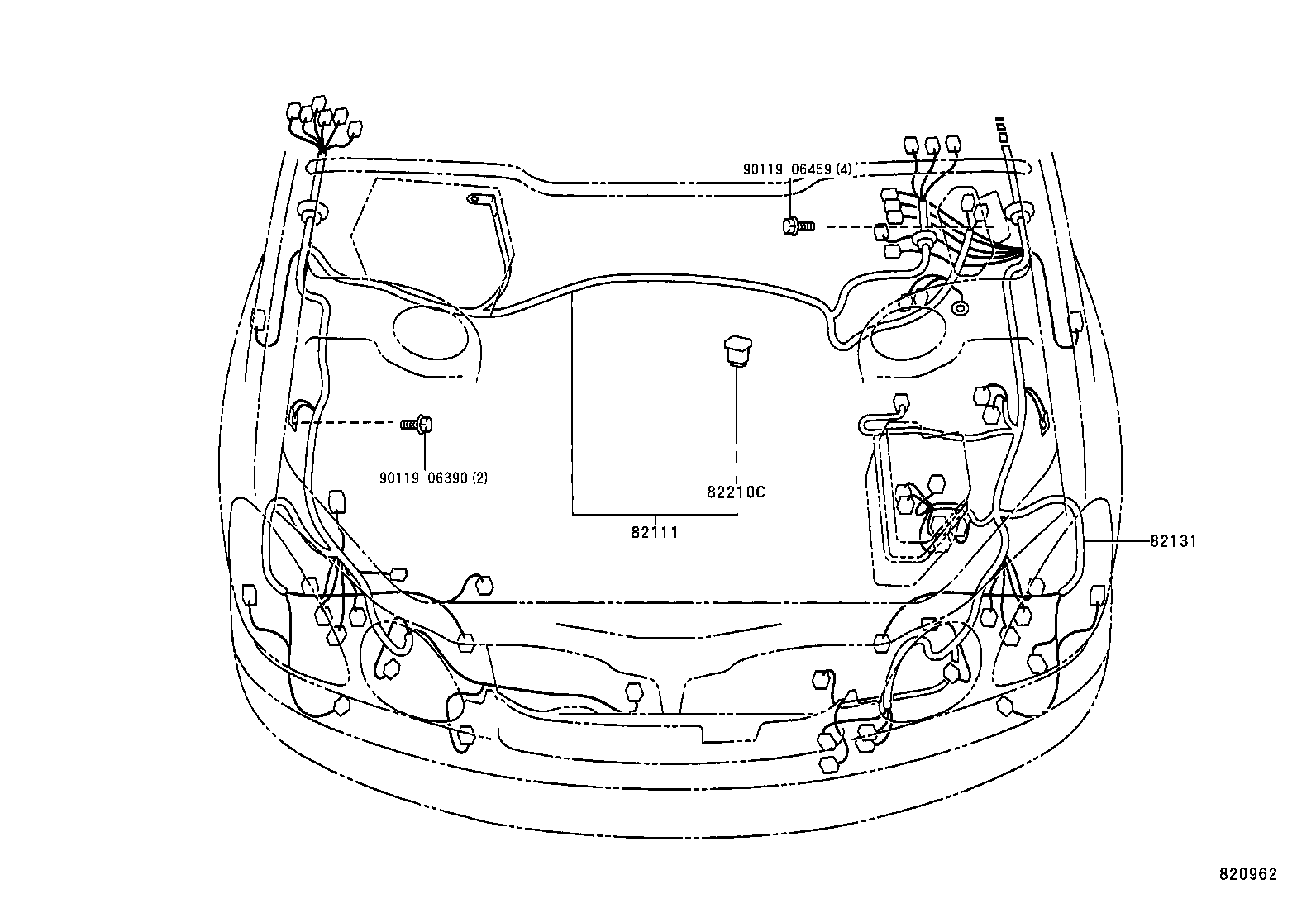 82152-30810 WIRE, FRONT DOOR, LH product image