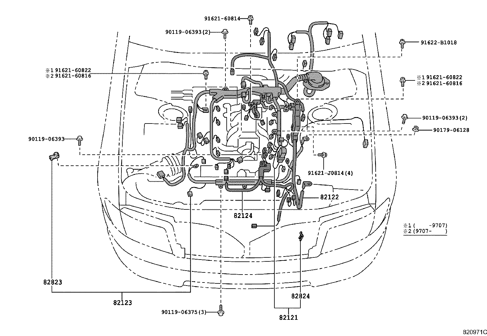 82192-50100 WIRE, FRONT SEAT, LH product image