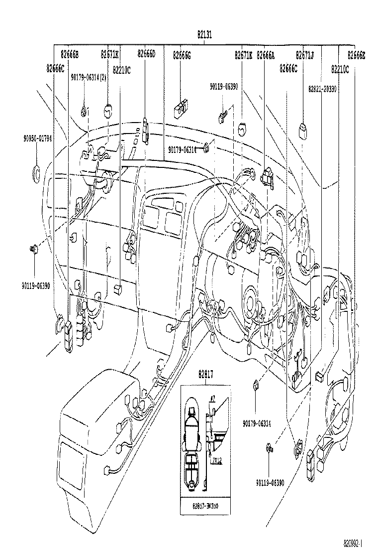 82817-3K310 PROTECTOR, WIRING HARNESS, NO.1 product image