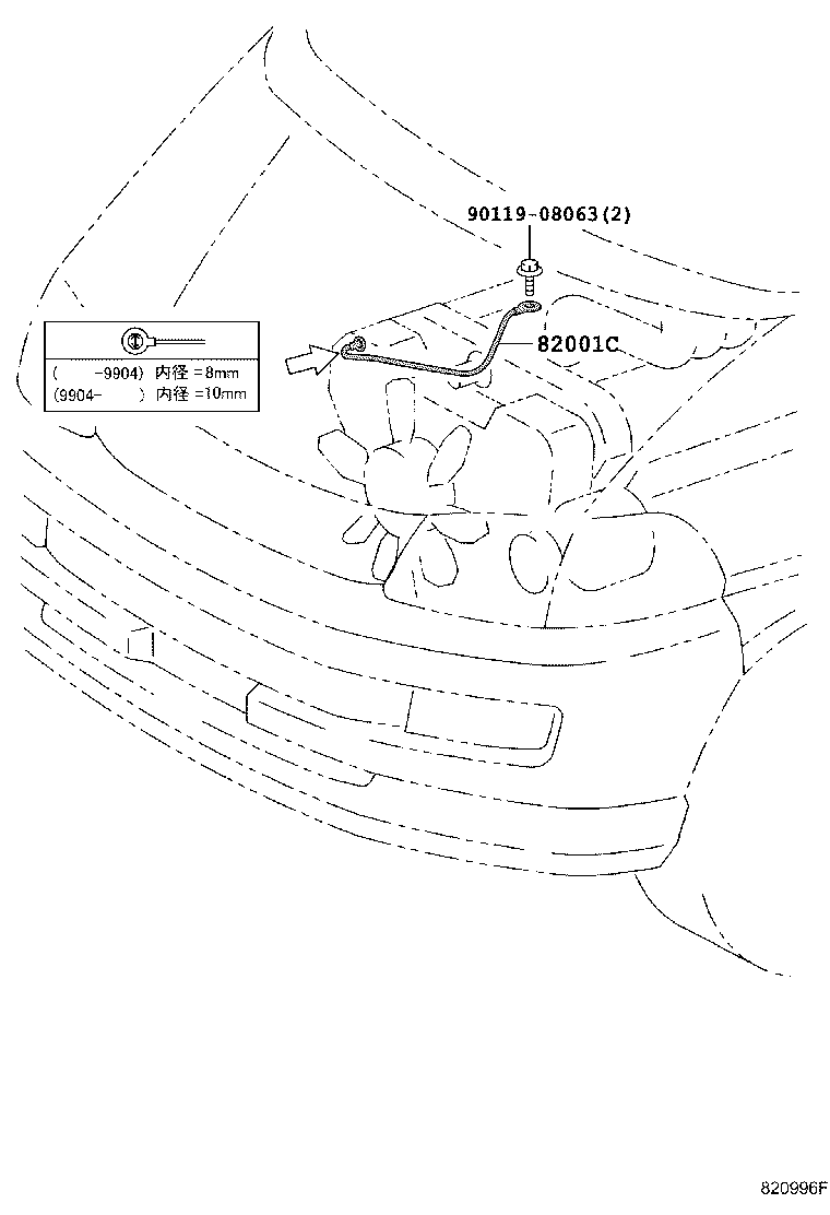 82120-26050 HARNESS ASSY, FRONT END WIRE product image
