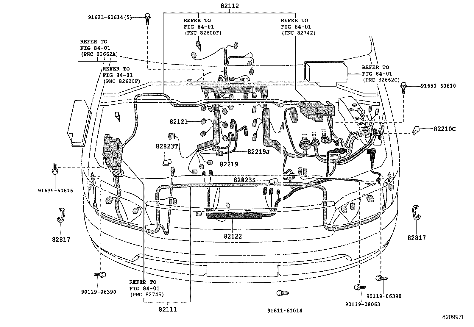 82120-26050 HARNESS ASSY, FRONT END WIRE product image