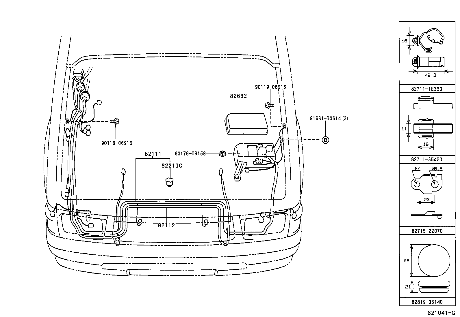 82817-35450 PROTECTOR, WIRING HARNESS, NO.1 product image