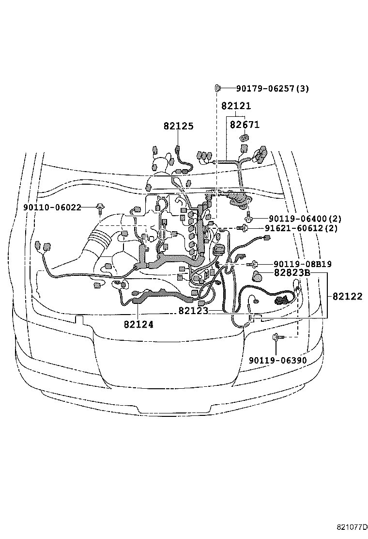82124-30170 WIRE, ENGINE, NO.4 product image