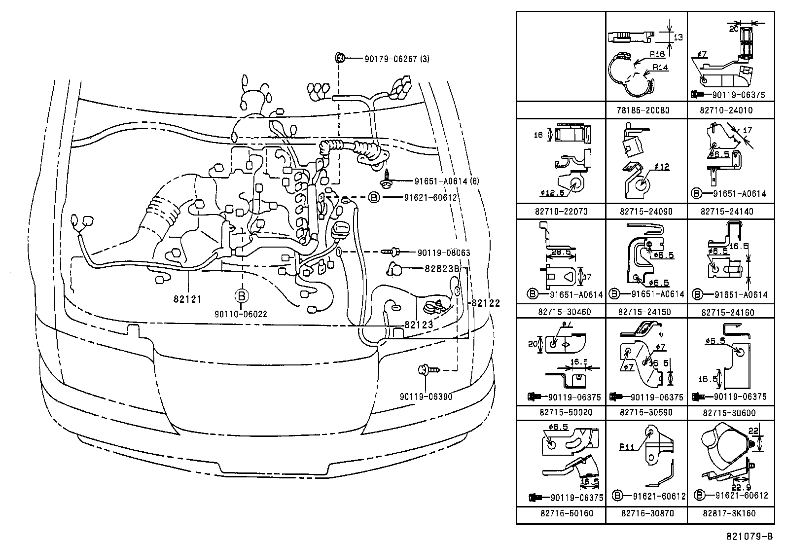 82122-30510 WIRE, ENGINE, NO.2 product image