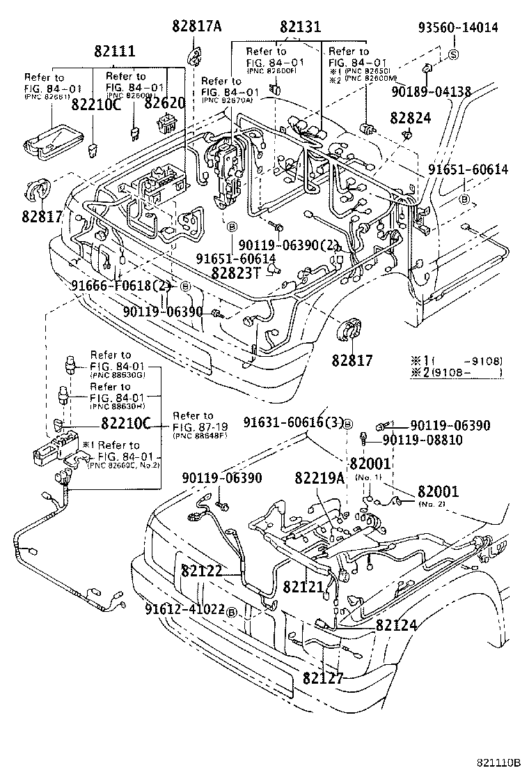82122-89145 WIRE, ENGINE, NO.2 product image