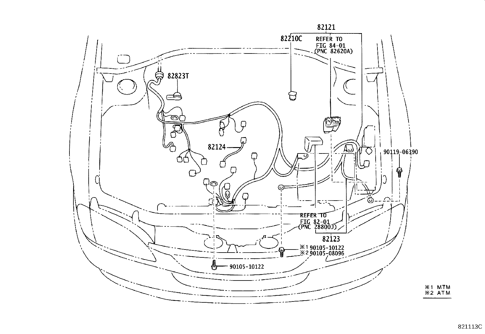 82122-05010 WIRE, ENGINE, NO.2 product image