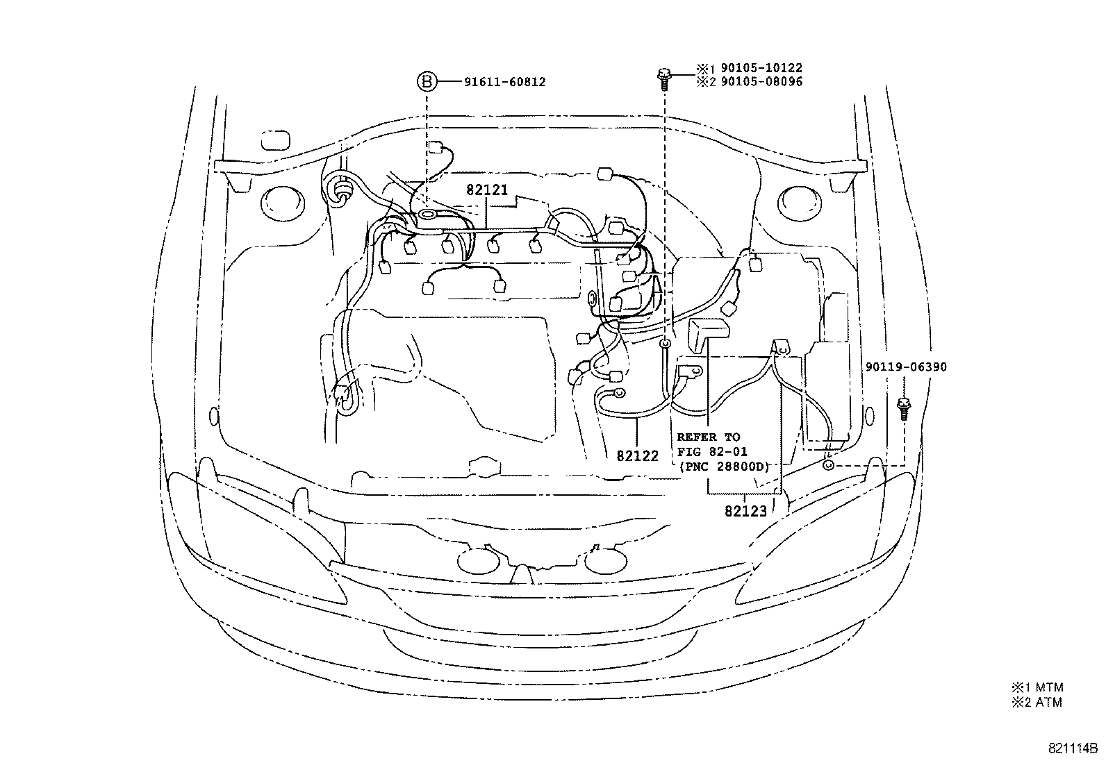 82122-05010 WIRE, ENGINE, NO.2 product image