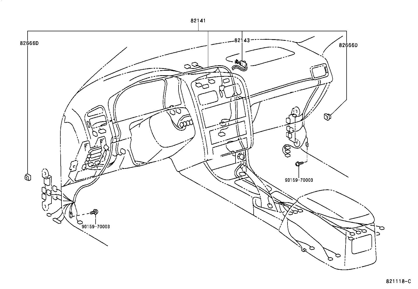 82122-05010 WIRE, ENGINE, NO.2 product image
