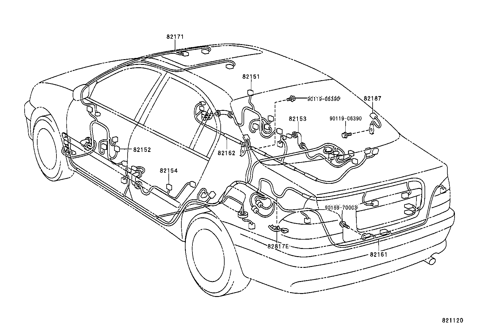 82122-05010 WIRE, ENGINE, NO.2 product image