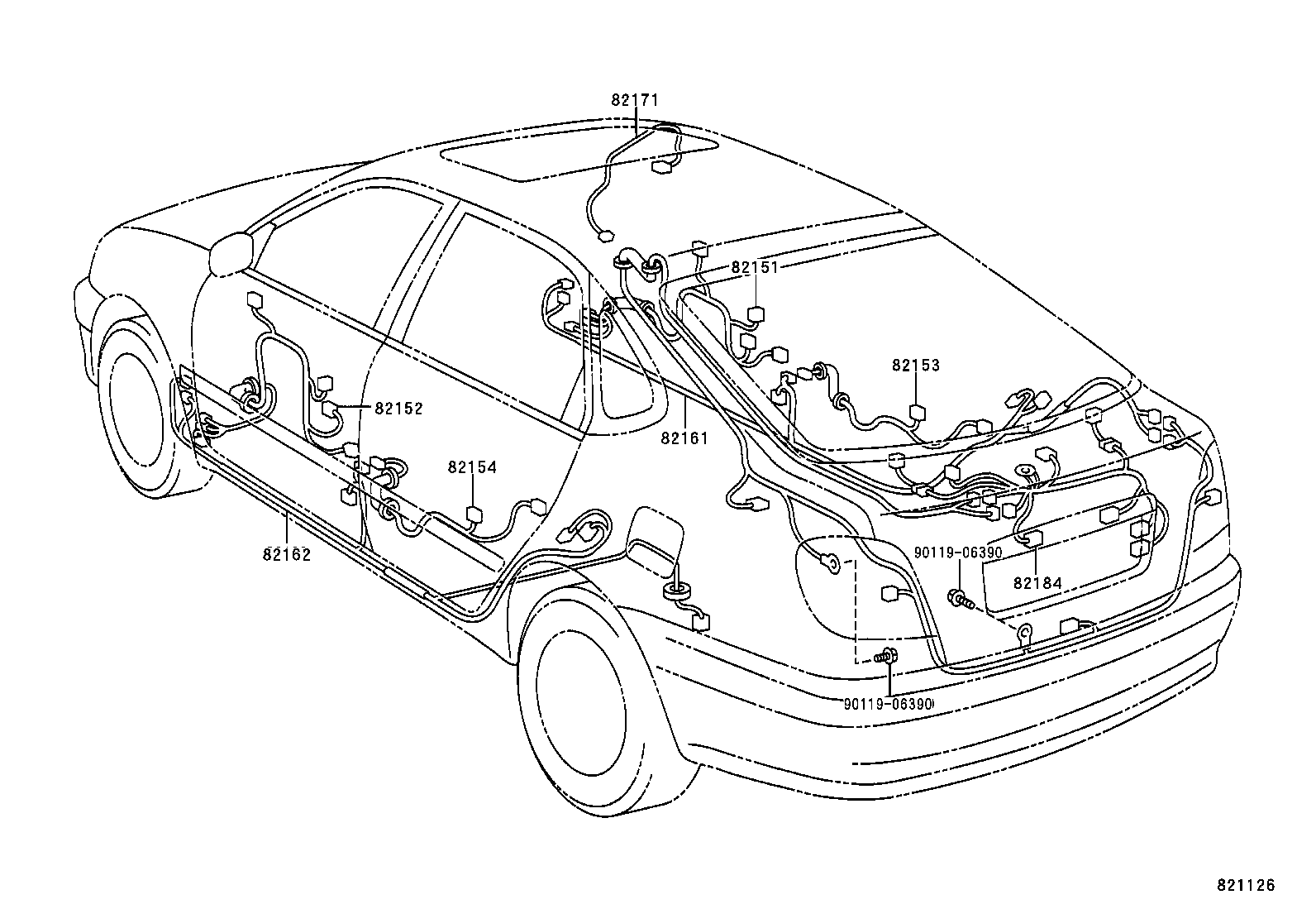 82122-05010 WIRE, ENGINE, NO.2 product image