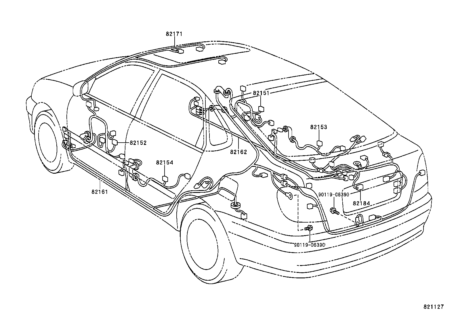 82122-05010 WIRE, ENGINE, NO.2 product image