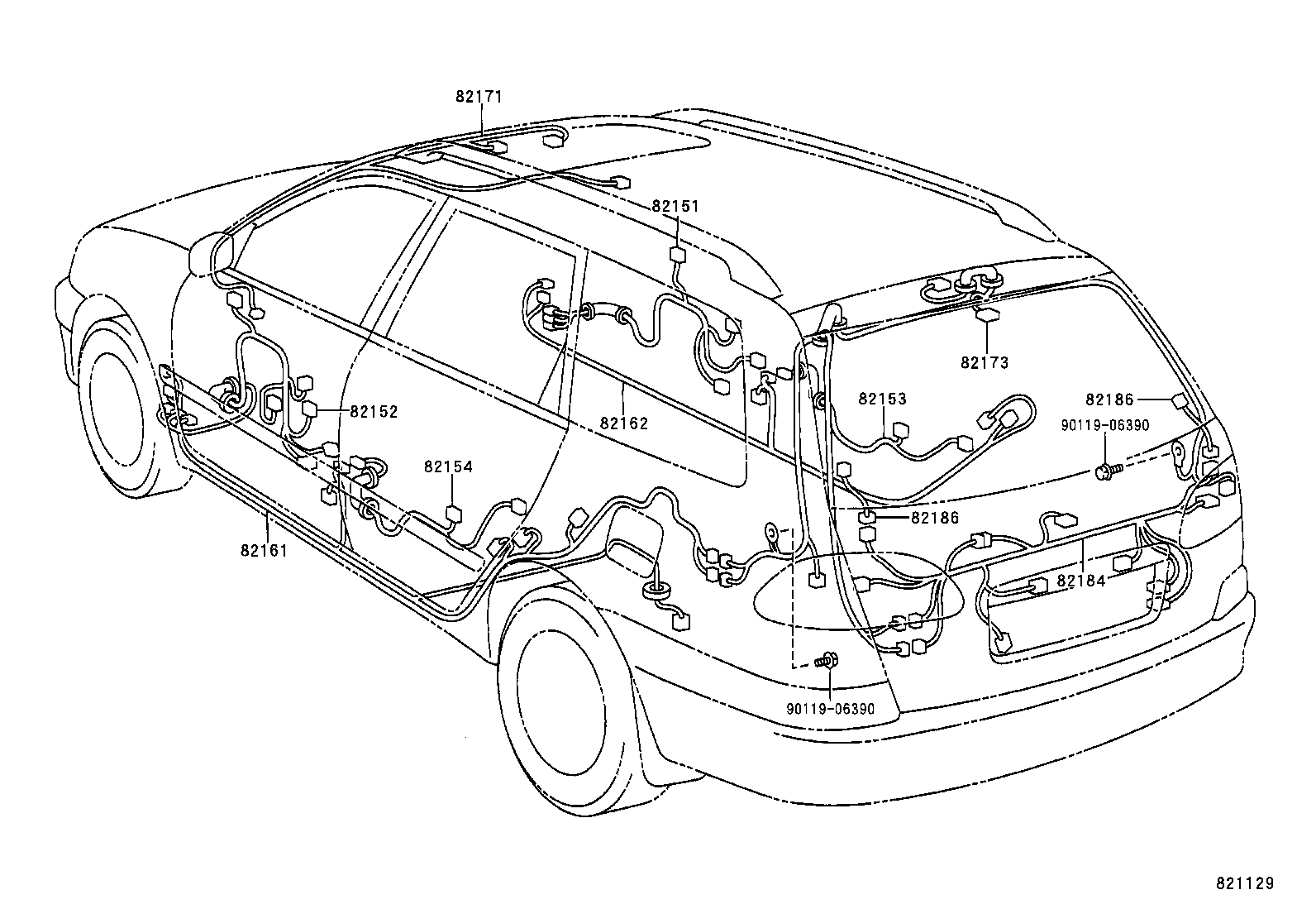 82122-05010 WIRE, ENGINE, NO.2 product image