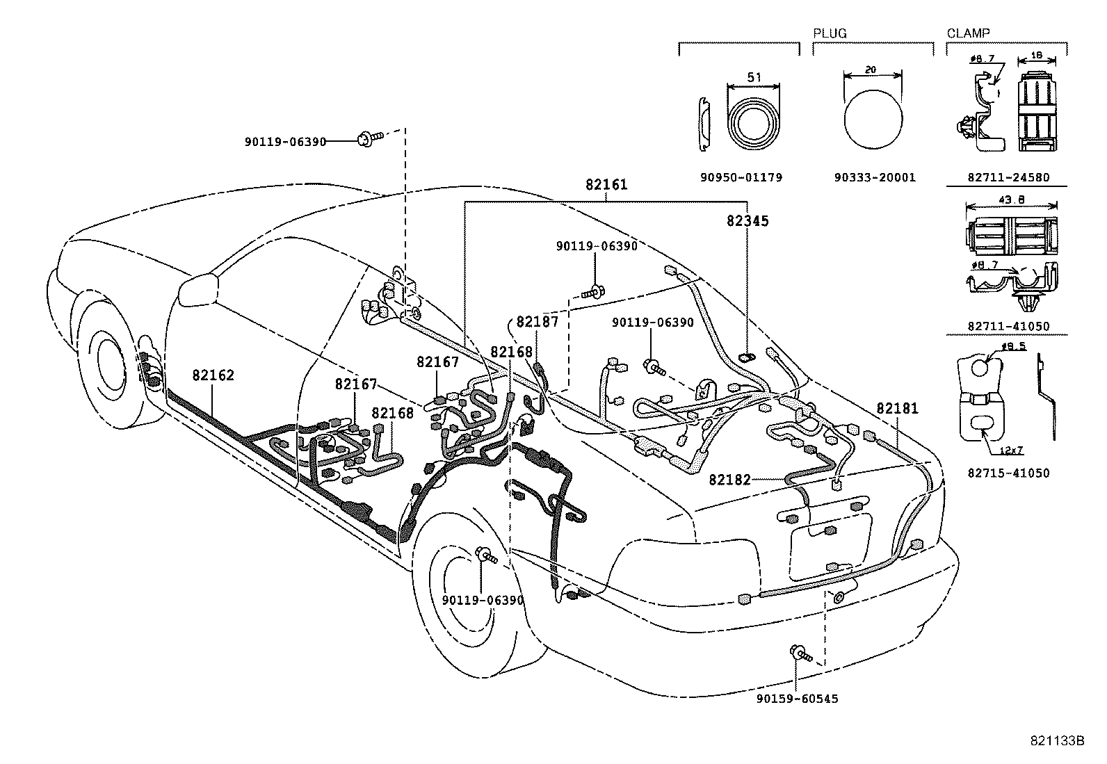 82121-07030 WIRE, ENGINE product image
