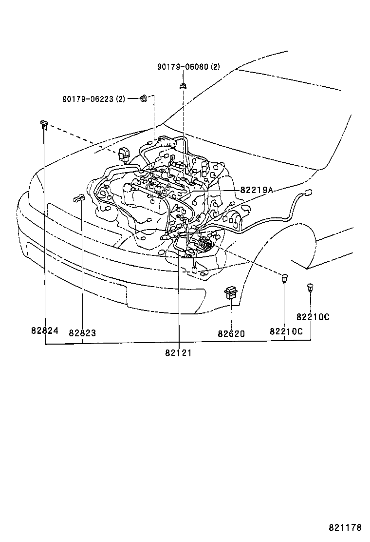 82151-06530 WIRE, FRONT DOOR, RH product image