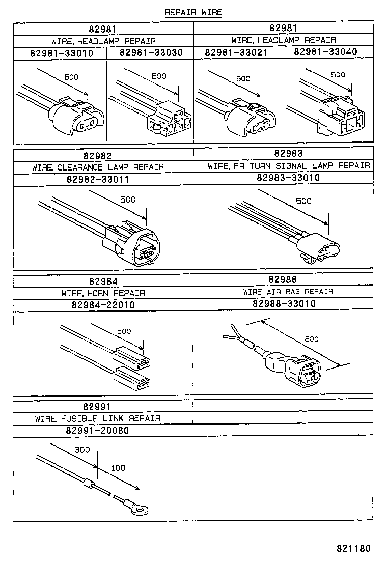 82151-06530 WIRE, FRONT DOOR, RH product image