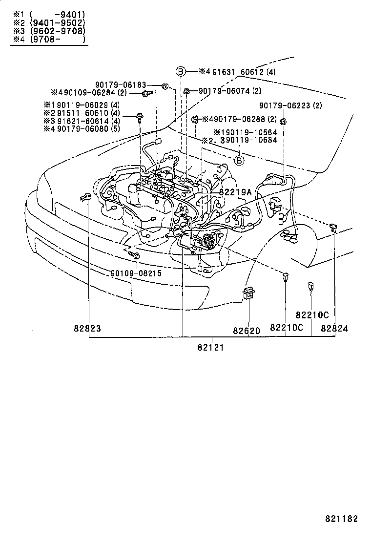 82151-33210 WIRE, FRONT DOOR, RH product image