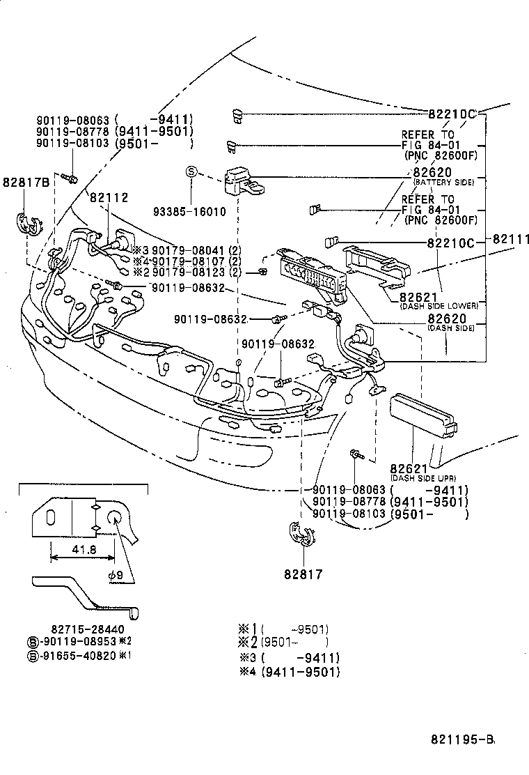 82122-28071 WIRE, ENGINE, NO.2 product image