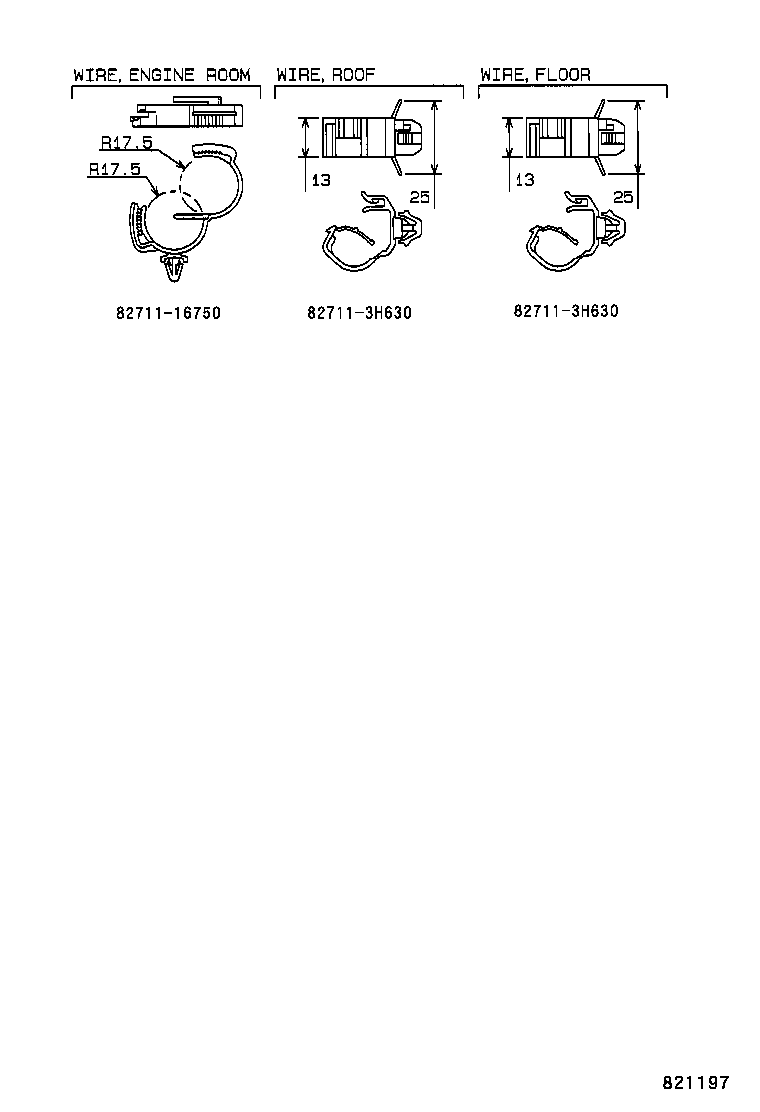 82151-16660 WIRE, FRONT DOOR, RH product image