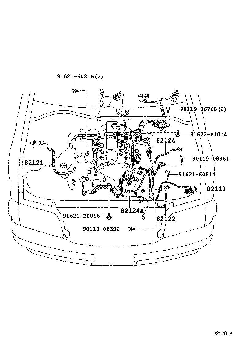 82124-30170 WIRE, ENGINE, NO.4 product image